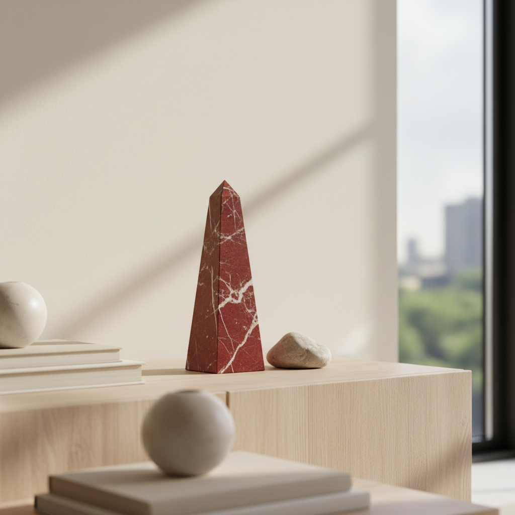 Salmo Small Red Marble Obelisk