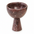 Salmo Small Red Marble Pedestal Bowl
