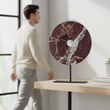 Salmo Small Round Red Marble Disc Sculpture