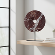 Salmo Small Round Red Marble Disc Sculpture
