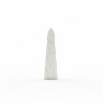 Salmo Small White Marble Obelisk