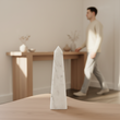 Salmo Small White Marble Obelisk