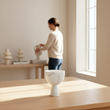 Salmo Small White Marble Pedestal Bowl