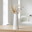Salmo White Marble Tapered Vase