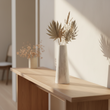 Salmo White Marble Tapered Vase