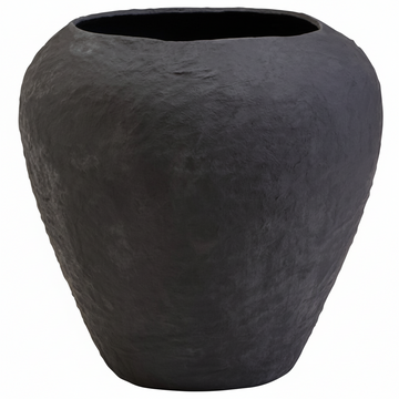 Sanai Cotton Mache Large Black Planter
