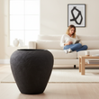 Sanai Cotton Mache Large Black Planter