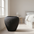 Sanai Cotton Mache Large Black Planter