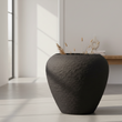Sanai Cotton Mache Large Black Planter