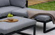 Santorini Grey 4 Seater Modular Aluminium Lounge Set with Side Cushions