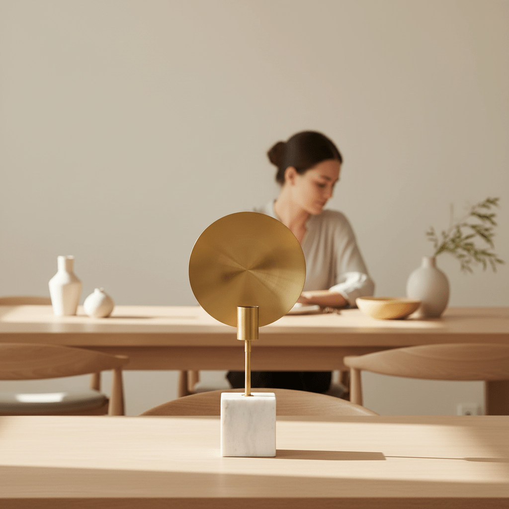 Saramis Table Lamp With White Marble Base