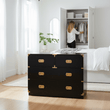 Sarter Four Drawer Black Mango Wood Chest