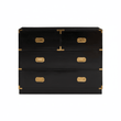 Sarter Four Drawer Black Mango Wood Chest