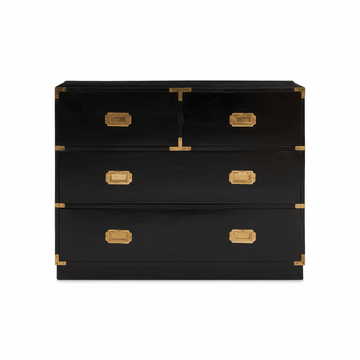 Sarter Four Drawer Black Mango Wood Chest