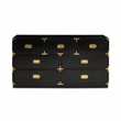 Sarter Seven Drawer Black Mango Wood Chest