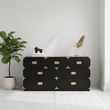 Sarter Seven Drawer Black Mango Wood Chest