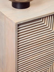 Satna Jute Black and White Design Mango Wood Sideboard