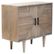 Satna Jute Black and White Design Mango Wood Sideboard