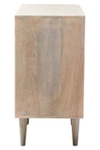 Satna Jute Black and White Design Mango Wood Sideboard