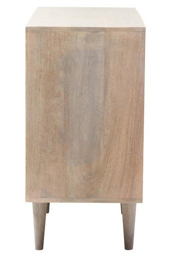 Satna Jute Black and White Design Mango Wood Sideboard