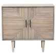 Satna Jute Black and White Design Mango Wood Sideboard