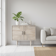 Satna Jute Black and White Design Mango Wood Sideboard