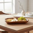 Savin 2 Section Serving Dish In Cedarwood