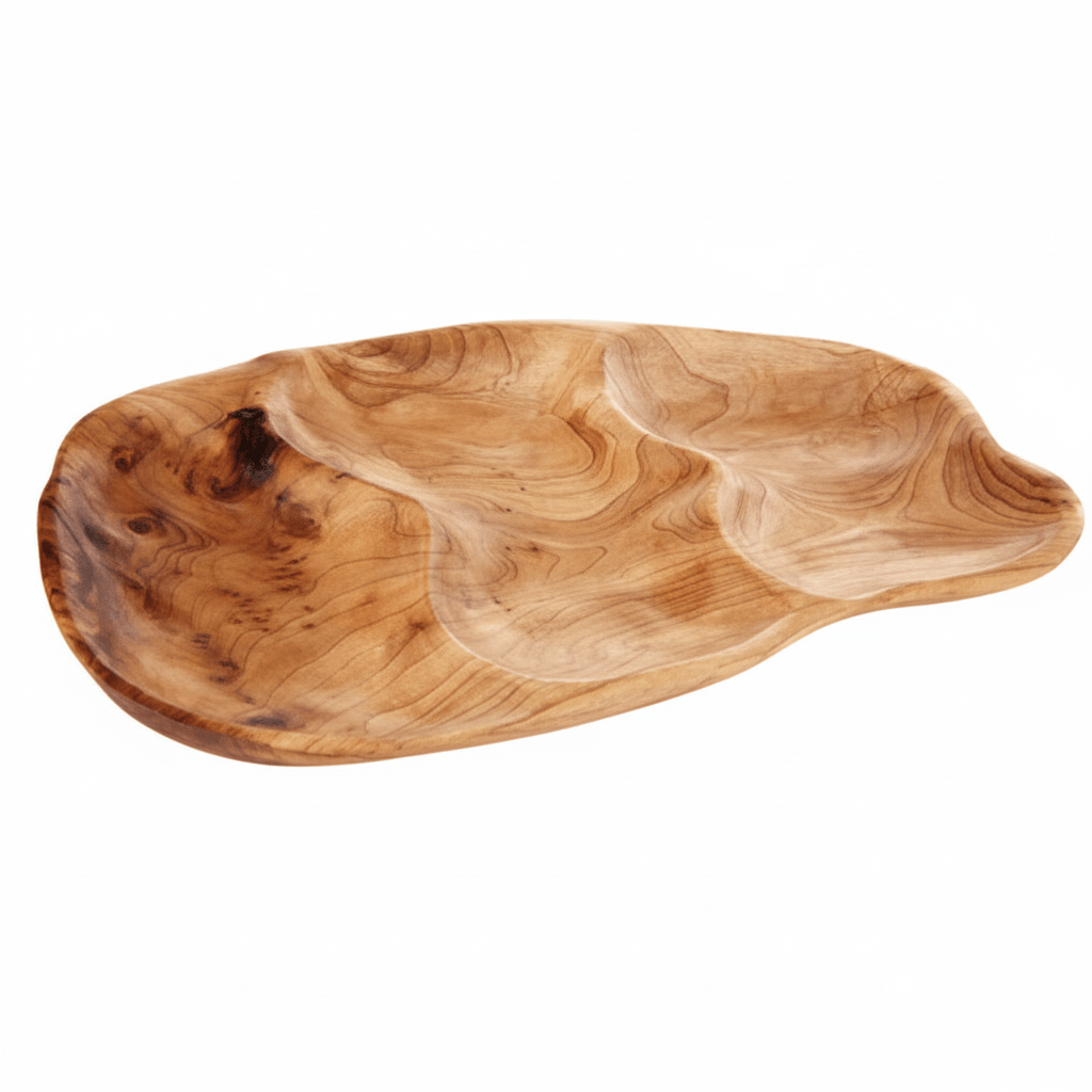 Savin 3 Section Serving Dish In Cedarwood