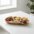 Savin 3 Section Serving Dish In Cedarwood