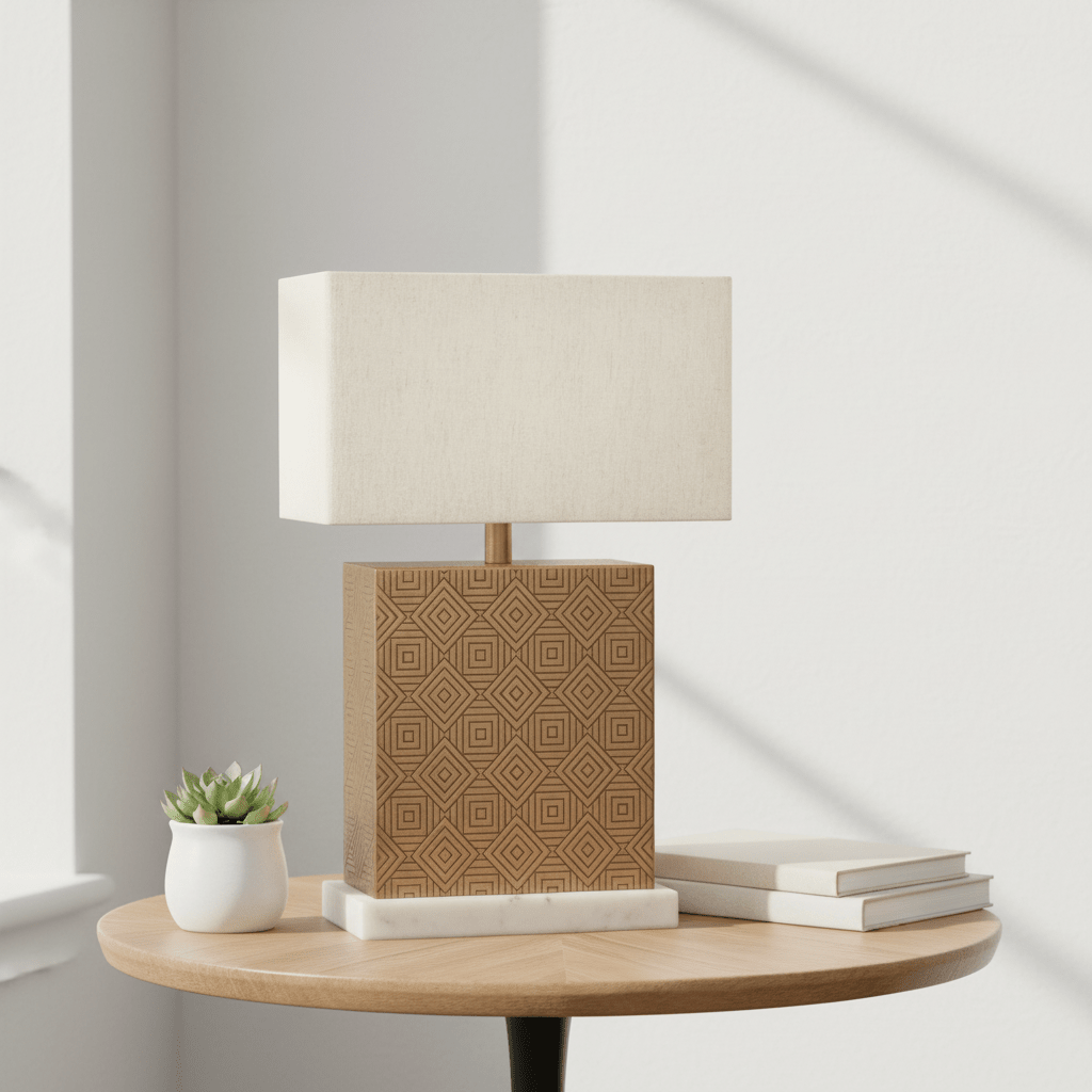 Savoy Gold Finish and Marble Base Table Lamp