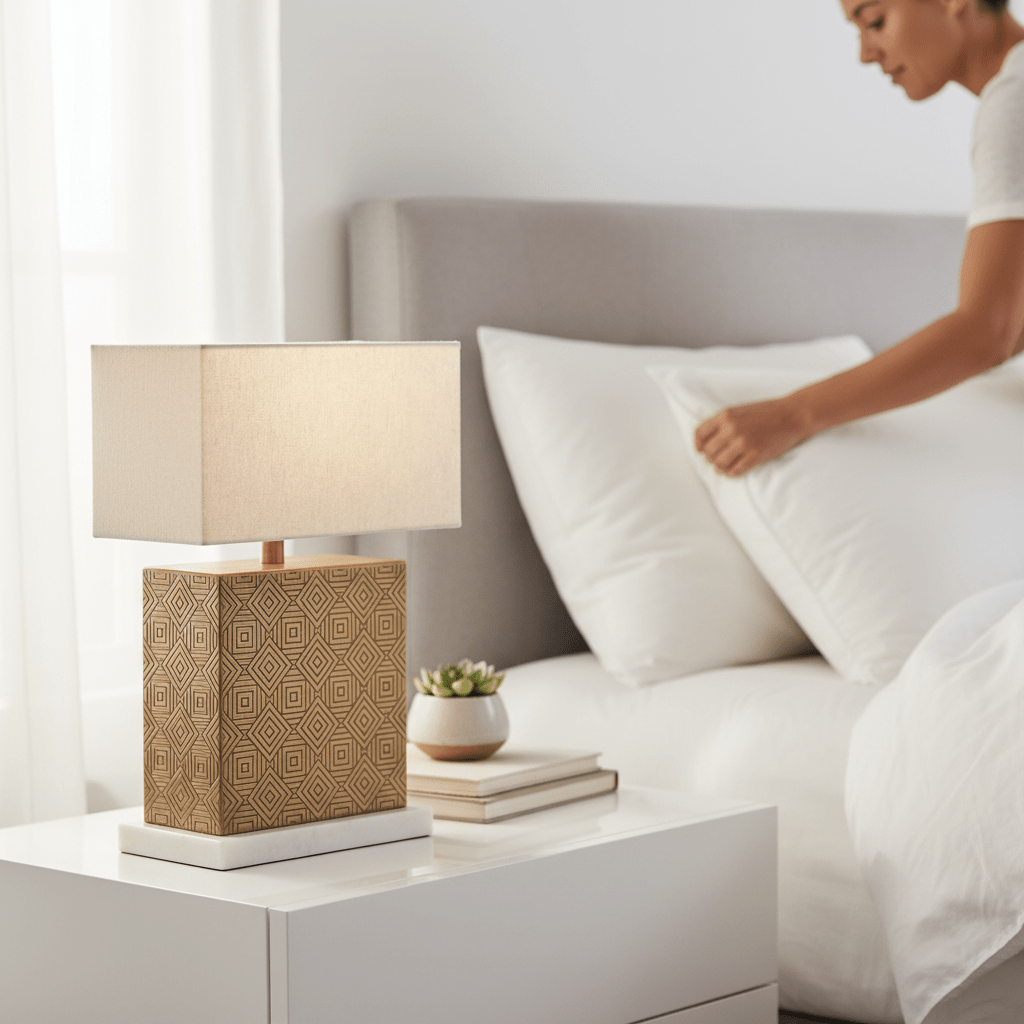 Savoy Gold Finish and Marble Base Table Lamp