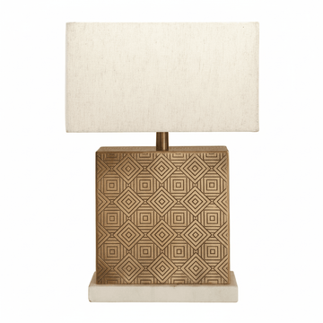 Savoy Gold Finish and Marble Base Table Lamp