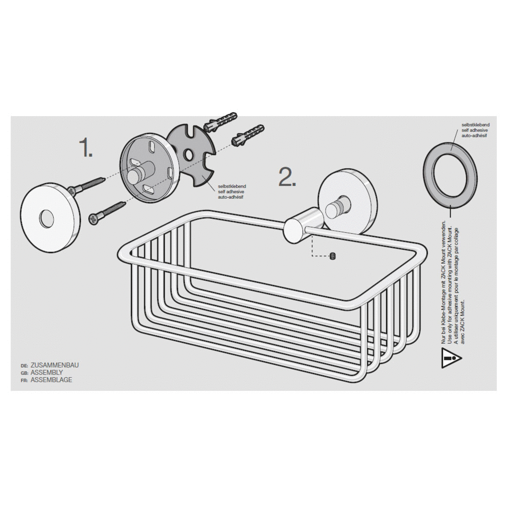 Scala Polished Stainless Steel 23.5 cm Shower Basket 40084