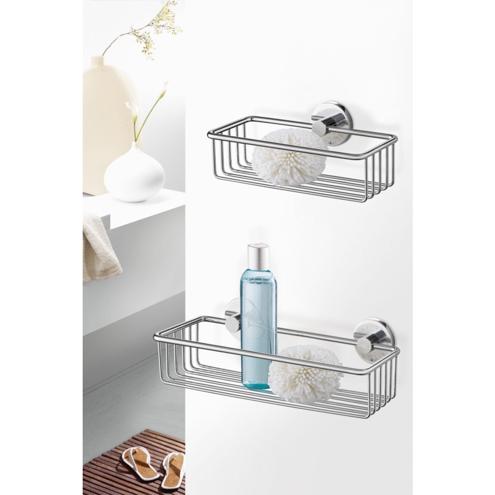 Scala Polished Stainless Steel 23.5 cm Shower Basket 40084