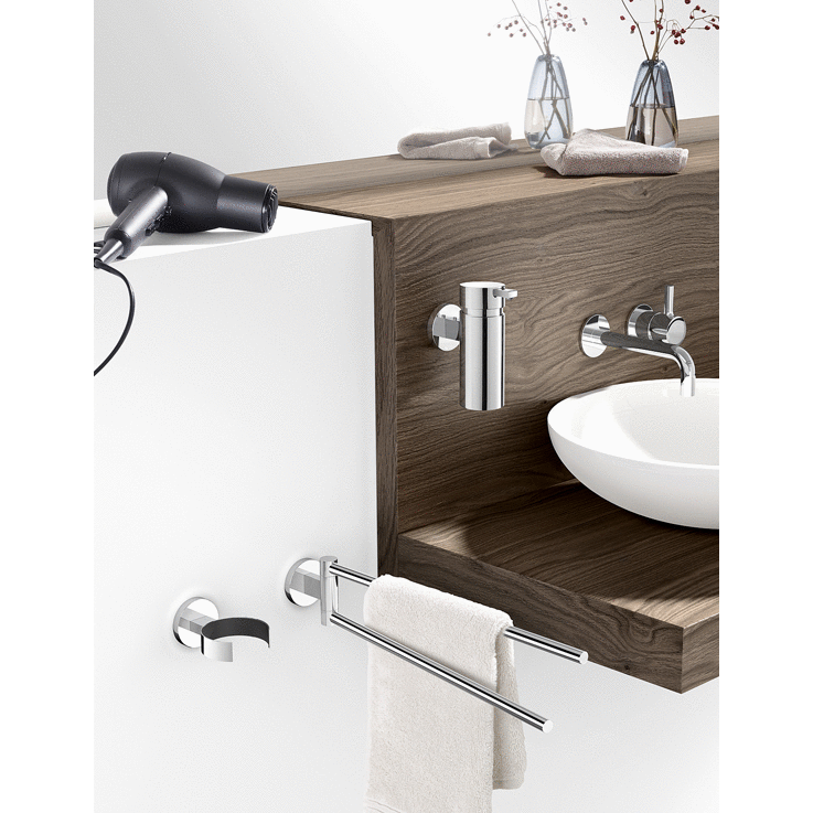 Scala Polished Stainless Steel 46.5cm Swivelling Towel Rail - Premium Rotating Luxury