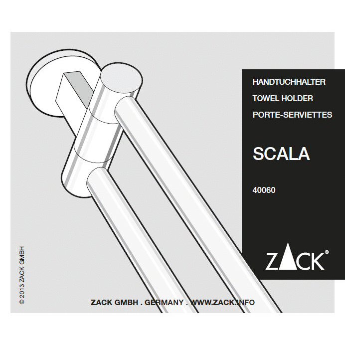 Scala Polished Stainless Steel 46.5cm Swivelling Towel Rail - Premium Rotating Luxury