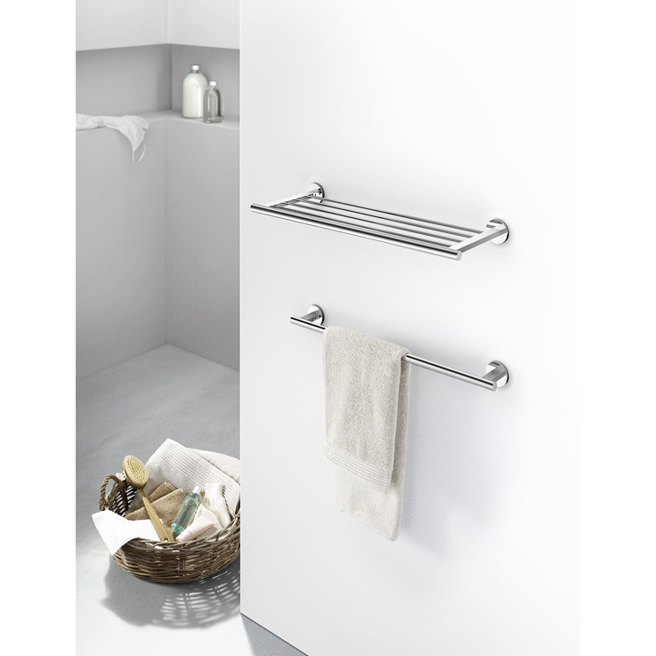 Scala Polished Stainless Steel 60cm Towel Rail - Premium Bathroom Luxury