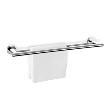 Scala Polished Stainless Steel Double Towel Rail - Premium Bathroom Organisation