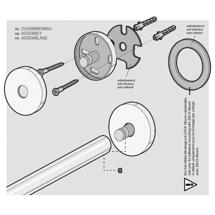 Scala Polished Stainless Steel Fixed Towel Holder 60cm - Premium Bathroom Elegance