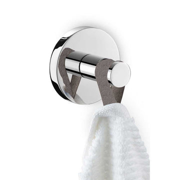 Scala Polished Stainless Steel Towel Hook - Premium Bathroom Organisation