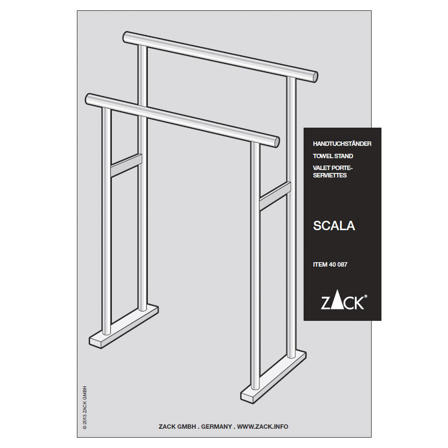 Scala Polished Stainless Steel Towel Stand 40087