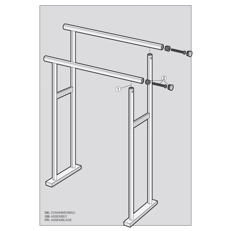 Scala Polished Stainless Steel Towel Stand 40087