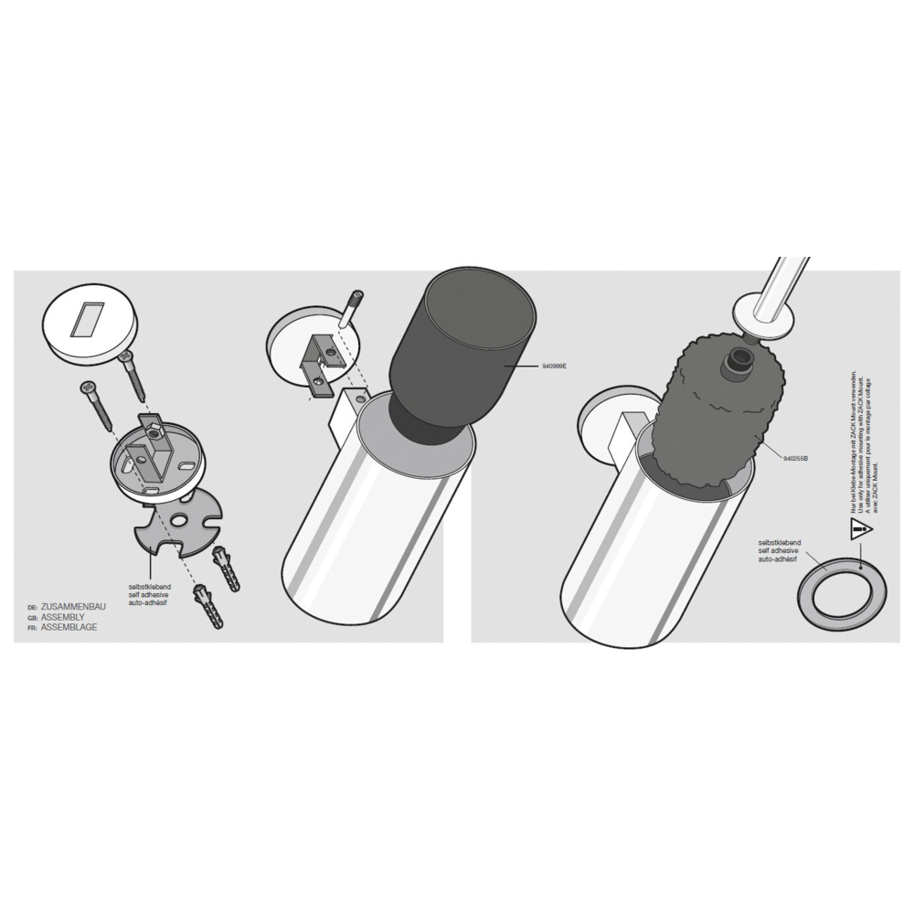 Scala Polished Stainless Steel Wall Toilet Brush - Premium Bathroom Hygiene