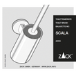 Scala Polished Stainless Steel Wall Toilet Brush - Premium Bathroom Hygiene