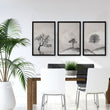 Scandinavian Art wall art Nordic Landscape Trees & Moon Neutral Beige Black displayed on a wall in a styled room — view 3