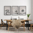 Scandinavian Art wall art Nordic Landscape Trees & Moon Neutral Beige Black displayed on a wall in a styled room — view 5