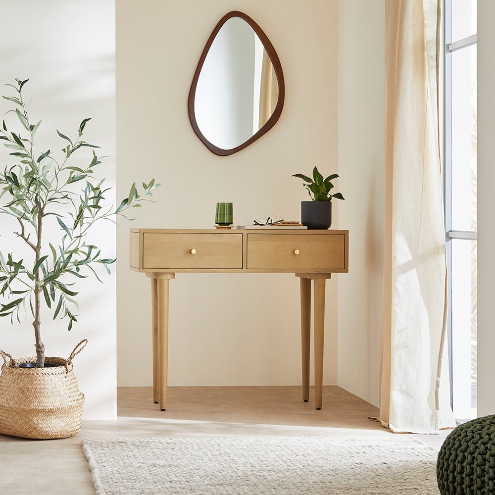 Scandinavian Light Oak Oslo Console, Dressing Table, and Desk