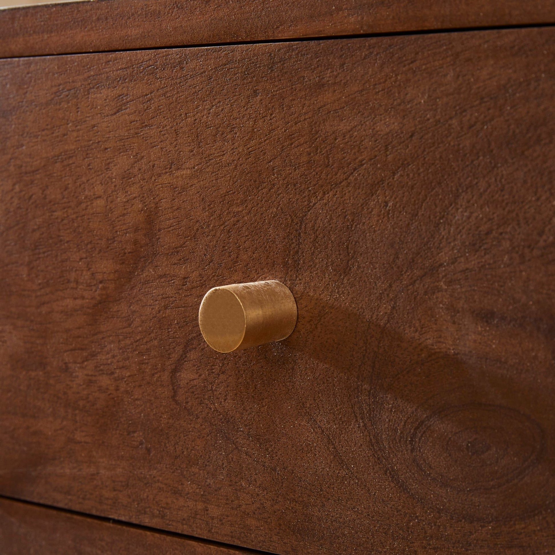 Scandinavian Walnut Logan Narrow Bedside Table