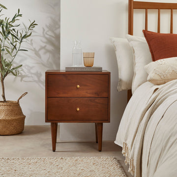Scandinavian Walnut Oslo Bedside Table