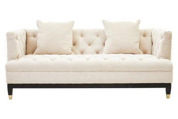 Sefira 2 Seat Ivory Fabric Sofa